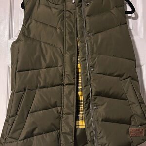 Roots Olive Green Quilted Vest XS
